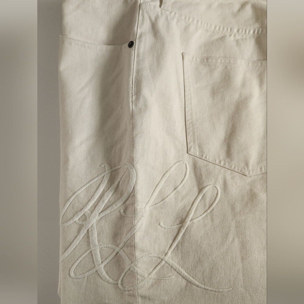NWOT Lauren Ralph Lauren Cropped Wide Leg Embroidered Raw Hem Size 18W - Picture 9 of 11